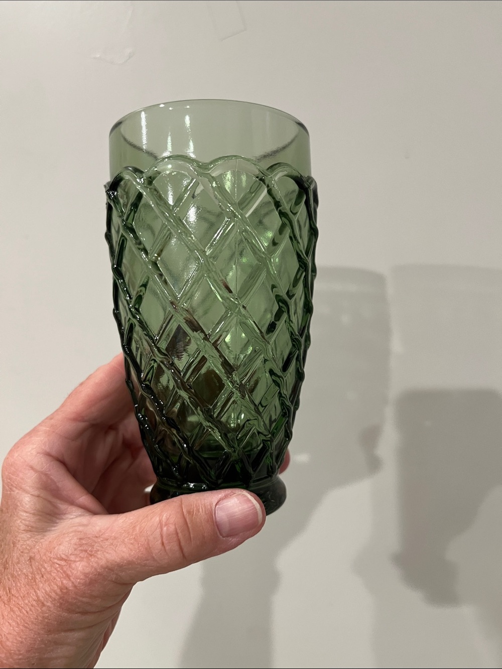 Green Pressed Glass Tumbler - Home Accents